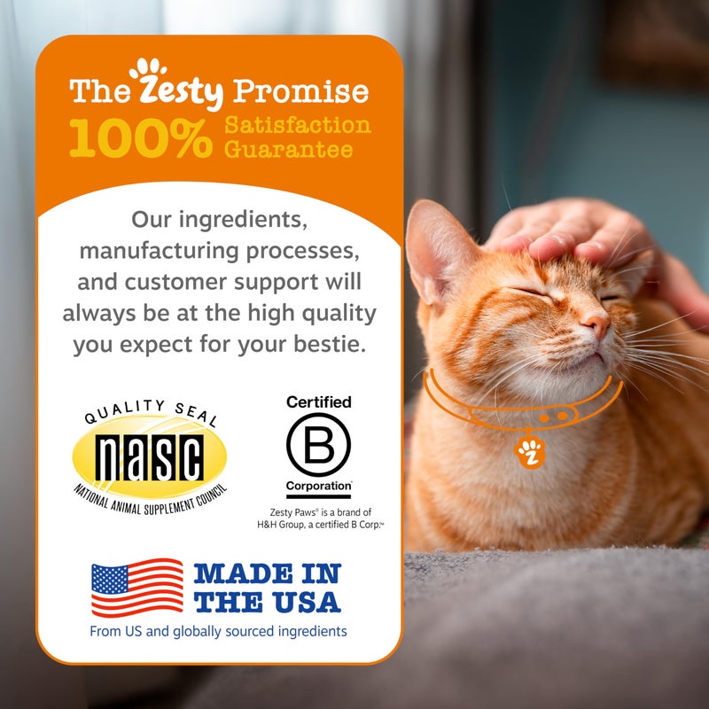 Zesty Paws Omega Cat Mousse Squeezable Cat Treats - with Seaweed, Omega Fatty Acids, Antioxidants Vitamins & Minerals - Skin & Coat Support for Cats - Tuna Fish Flavor - 18 Count - Image 5