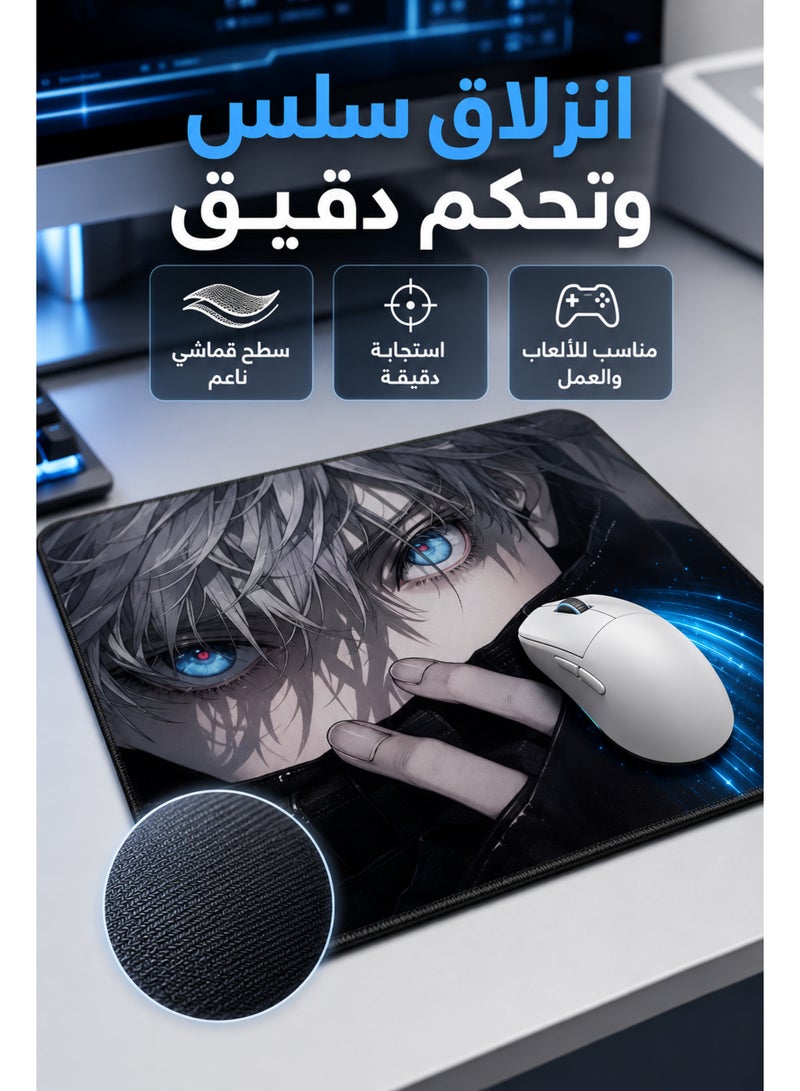 بيوينتي لوحة ماوس ألعاب أنمي كبيرة - قاعدة مطاطية سميكة غير قابلة للانزلاق، سهلة التنظيف، حواف دقيقة، حصيرة مكتب مستطيلة للاعبين والاستخدام المكتبي، حصيرة مكتب (800*300*3 مم) - Image 4