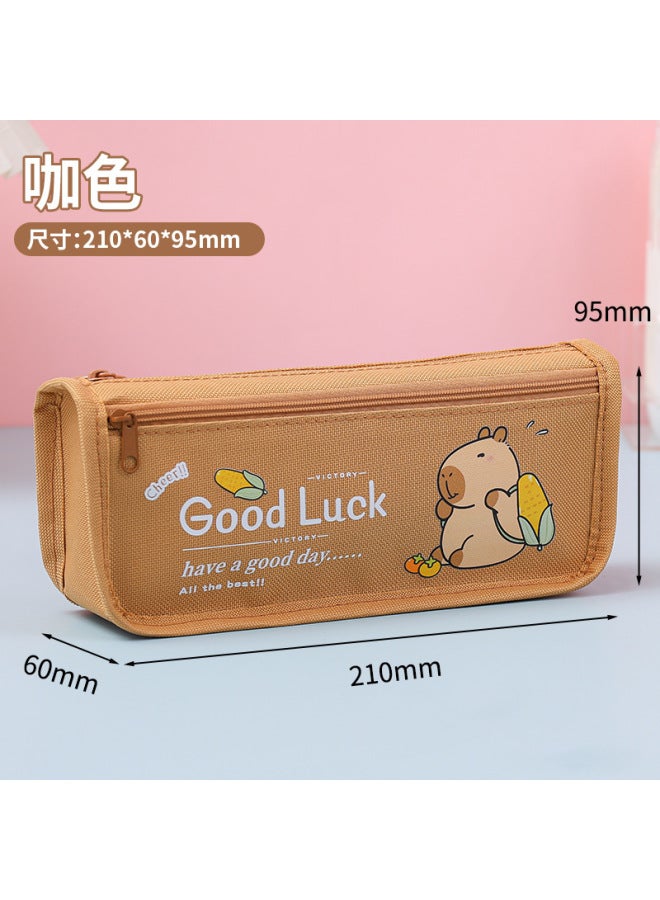 Niche Style Stationery Box, Simple Large-capacity Pencil Bag, Cute And High-end Stationery Bag, Junior High School Custom Pencil Box