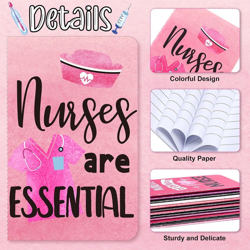 klarako 48 Pcs Nurse Notepads Bulk Nurse Inspirational Pocket Notebooks Mini Nursing Motivational Note Pads Christmas Nurse Appreciation Gifts for Students Classroom Prizes Office Supplies - Image 3