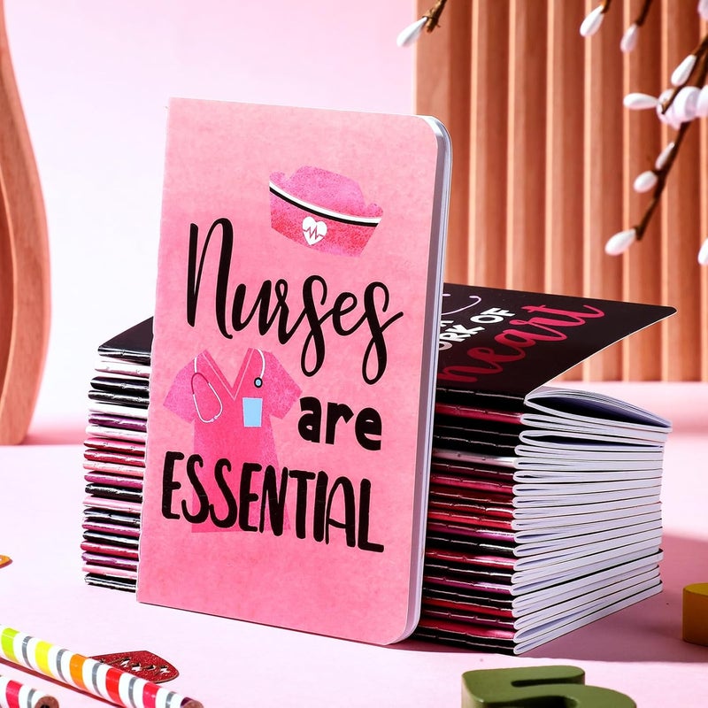 klarako 48 Pcs Nurse Notepads Bulk Nurse Inspirational Pocket Notebooks Mini Nursing Motivational Note Pads Christmas Nurse Appreciation Gifts for Students Classroom Prizes Office Supplies - Image 4