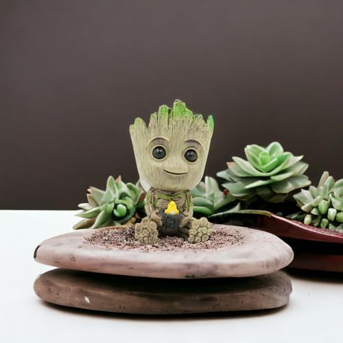 ZEshops Mini Tree Men Figurine Miniature Model Home Accessories Decompression Artefact Kids (Bird Nest Model) - Image 2