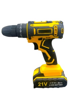 Toy Box 21V Cordless Drill with 2 Batteries, Yellow  - Image 2