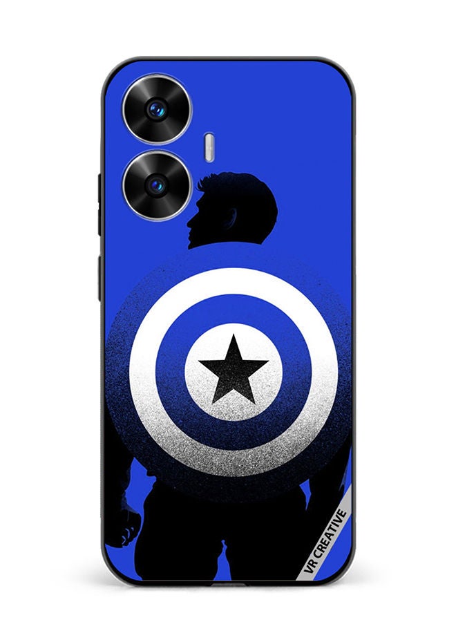 VR CREATIVE Protective Case Cover For Realme C55 Captain America Blue Design Multicolour - Image 1