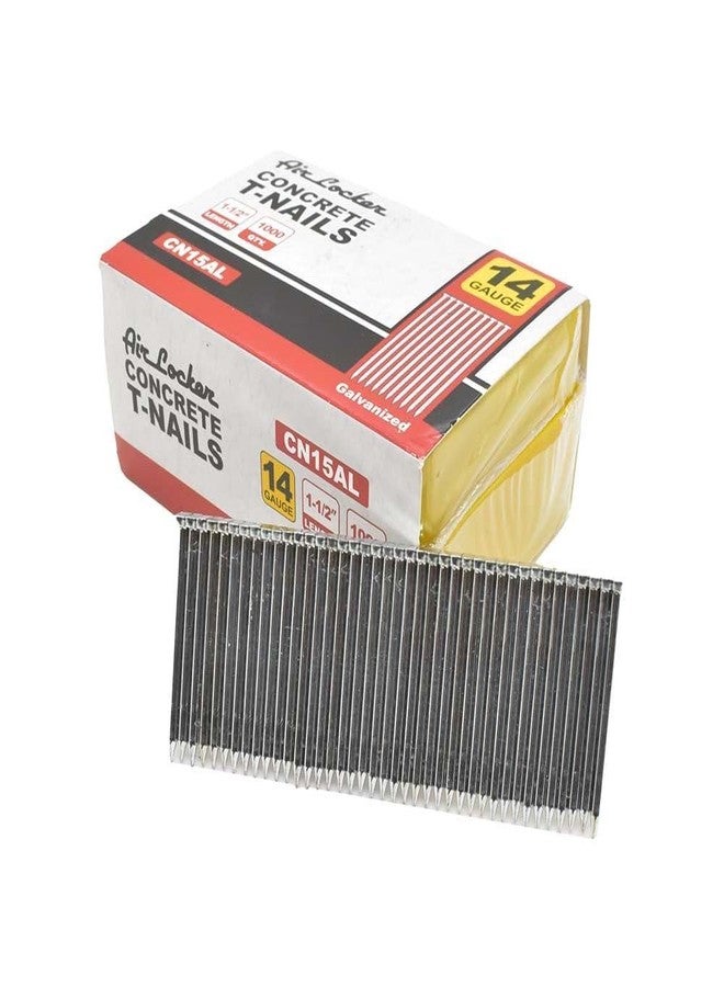 اير لوكر مسامير AIR LOCKER CN15AL-2PK مقاس 14 بوصة على شكل حرف T لدق المسامير الخرسانية، ساق ناعمة 1-1/2 بوصة (عبوة من 1000 قطعة) - Image 5