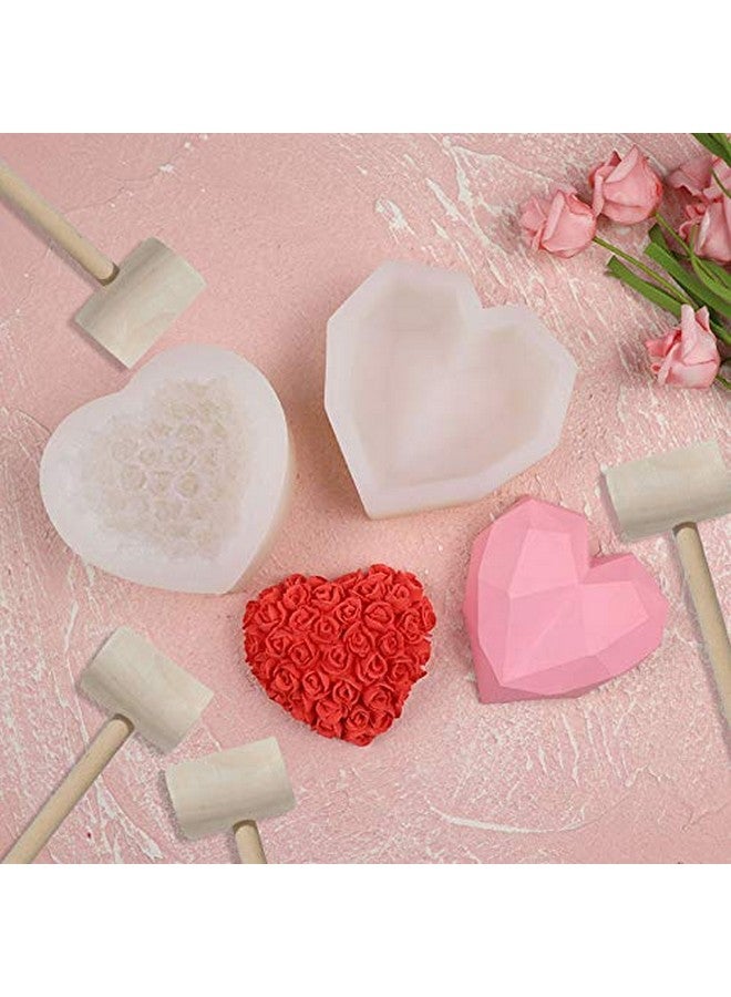 MGTECH 18 Pcs Mini Wooden Hammers Toy for Kids, Natural Wood Breakable Heart Hammers for Chocolate - Image 4