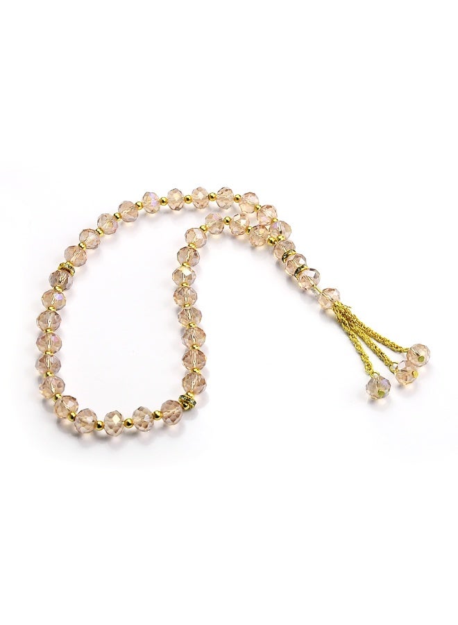 NIBEMINENT 33 Muslim Prayer Beads Pink Champagne/10mm
