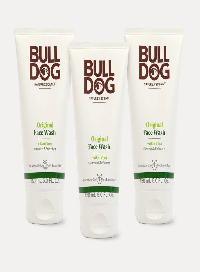 Bulldog Mens Skincare and Grooming Original Face Wash with Aloe, Camelina & Green Tea, 5 Fl. Oz. - Pack of 3 - Image 2
