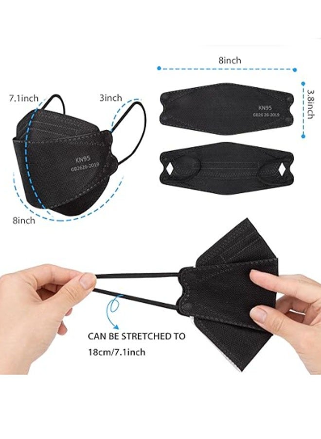 Pack Of 10 Pieces N95 Face Mask Black For Adults - Image 2