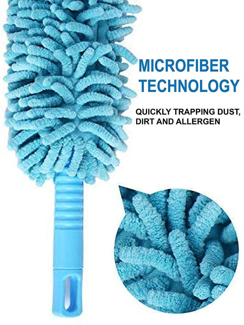 Mobhada Flexible Microfiber Cleaning Duster with Extendable Rod for Home Car Fan Dusting Home Office Cleaning Tools Color May Vary - Image 3