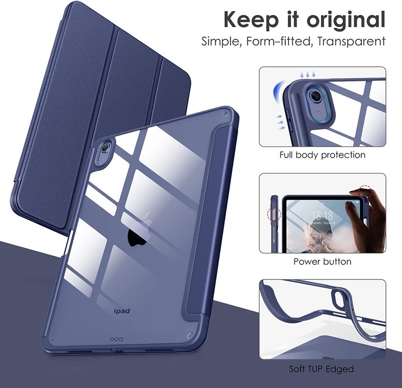 ProElite Case Cover for Apple iPad (A16) 11th/10th Generation (2025/2022), Transparent case Cover with Pencil Holder for iPad 11th/10th Gen 2025/2022, Dark Blue - Image 3