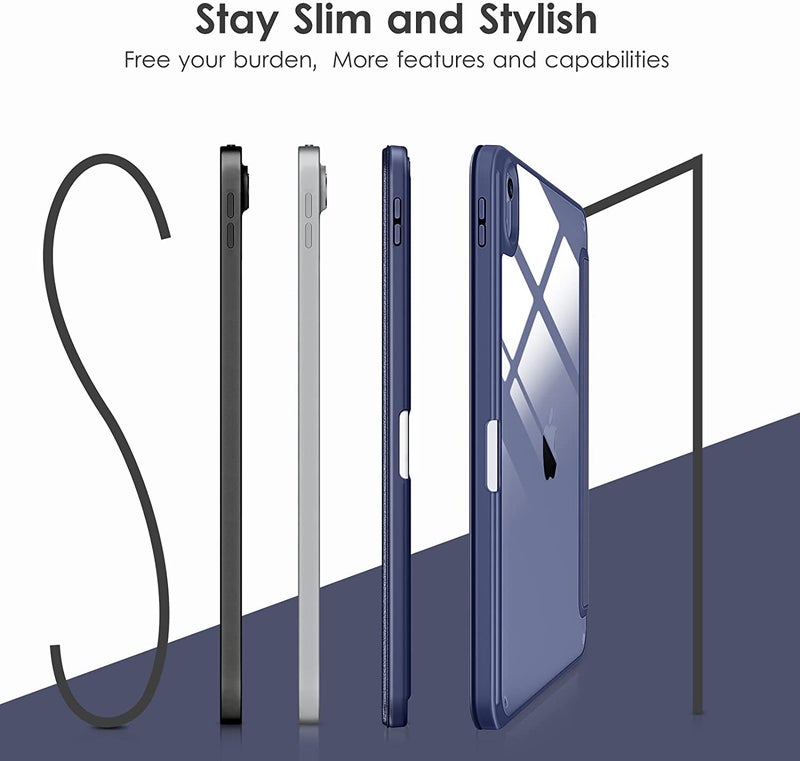ProElite Case Cover for Apple iPad (A16) 11th/10th Generation (2025/2022), Transparent case Cover with Pencil Holder for iPad 11th/10th Gen 2025/2022, Dark Blue - Image 5