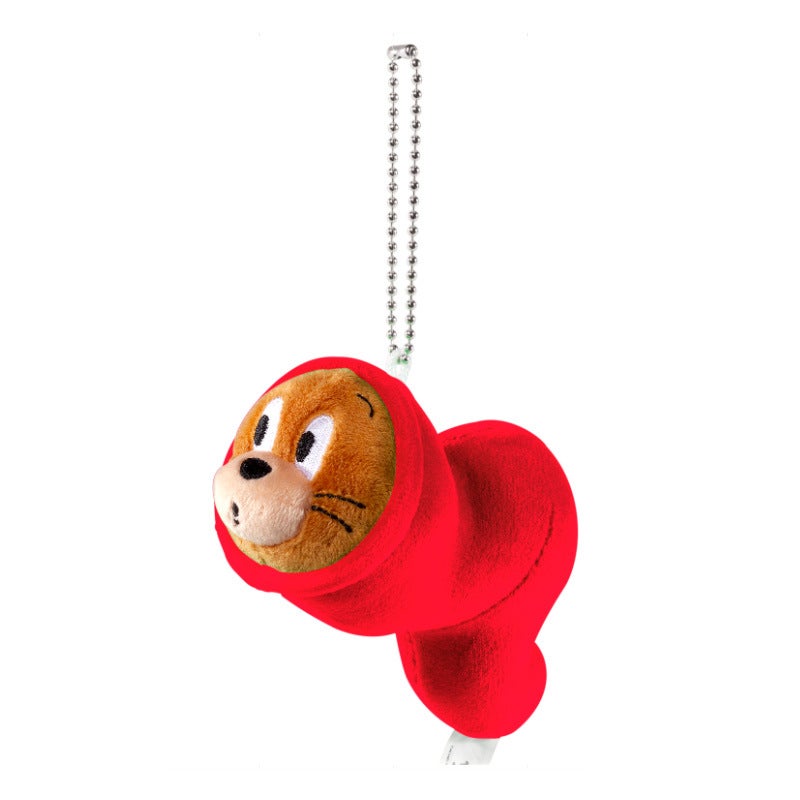 Genuine Cat And Mouse Schoolbag Pendant Tom Cat Car Keychain Couple Toy Backpack Hanging Ornament Grasping Doll - Image 1