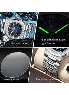POEDAGAR Man Watch Waterproof Luminous Men's Watch Quartz- 38mm  - Image 4