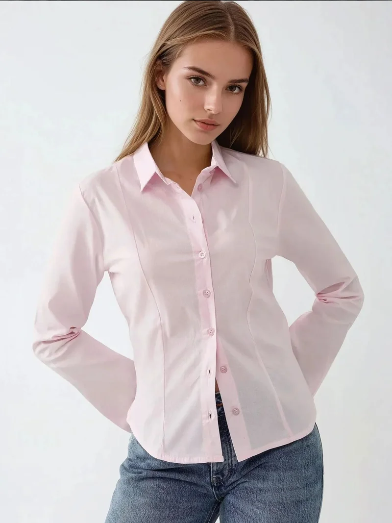 HICCUP Fitted Long Sleeve Shirt