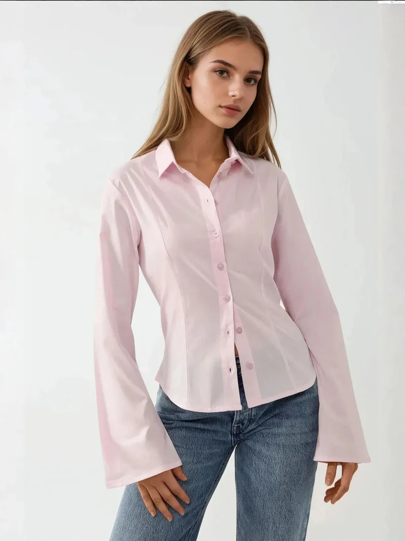 HICCUP Fitted Long Sleeve Shirt