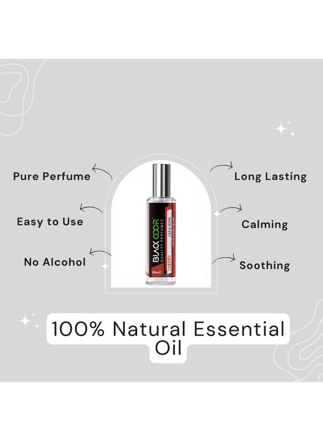 BLACK ODOR Cherry Car & Home Perfume 30ml – Long-Lasting Liquid Air Freshener Spray with Hanging Tag, Natural Essential Oil, No Gas Formula, Odor Neutralizer for Car, Office, Living Room, Washroom & Gym, BO-34 - Image 5