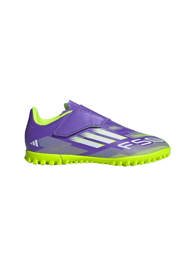 Adidas F50 Club Hook-and-Loop Turf Boots Kids - Pure Russet/White - Image 1