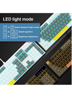 E-YOOSO Z-14 Mechanical Gaming Wired Keyboard,104 Key Red Switch Full-Size Computer Keyboards for Computer PC Laptop Gamer -Grey Black  - Image 4