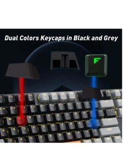 E-YOOSO Z-14 Mechanical Gaming Wired Keyboard,104 Key Red Switch Full-Size Computer Keyboards for Computer PC Laptop Gamer -Grey Black  - Image 5