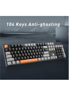 E-YOOSO Z-14 Mechanical Gaming Wired Keyboard,104 Key Red Switch Full-Size Computer Keyboards for Computer PC Laptop Gamer -Grey Black  - Image 3