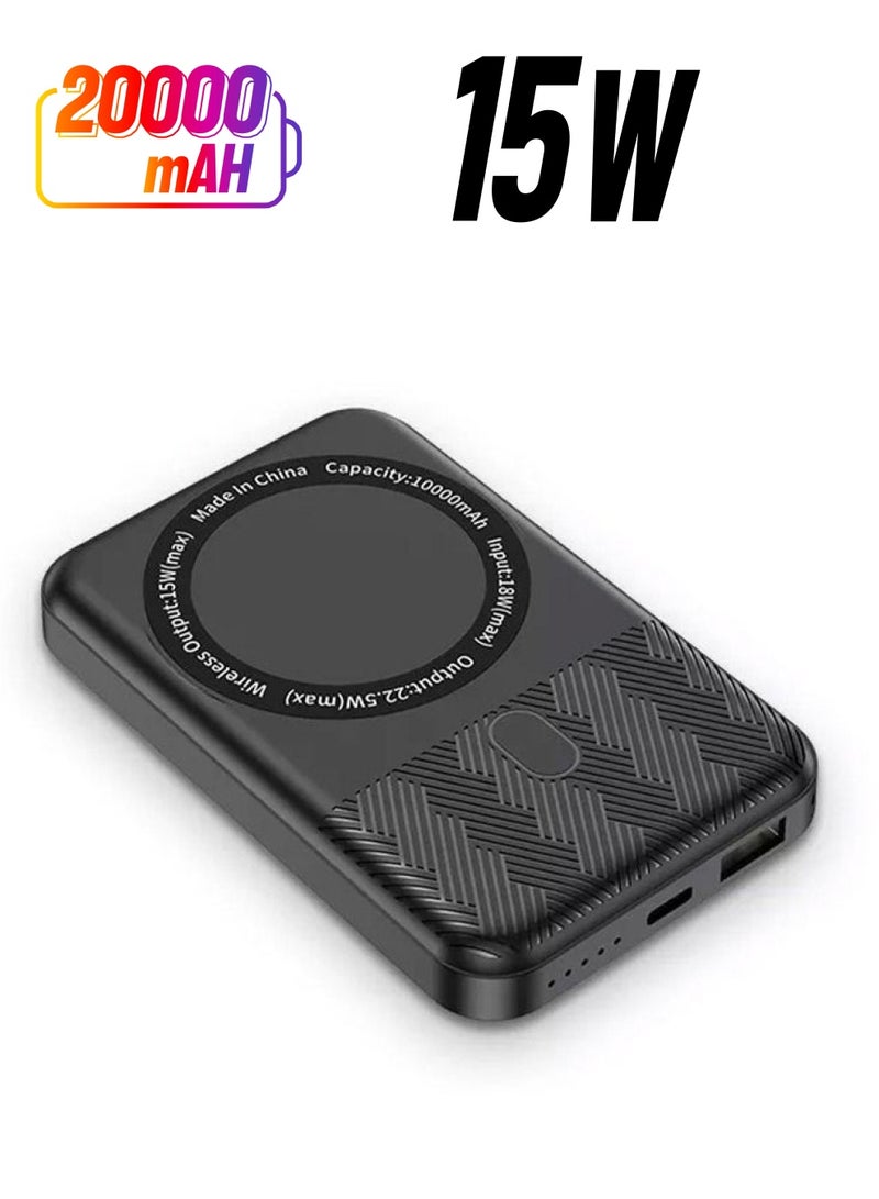 Raxoom CRONY H19 USB Super charge+Wireless Fast Charge MAG Power Bank 20000mAh 15W Magnetic Wireless Power Banks - Image 1