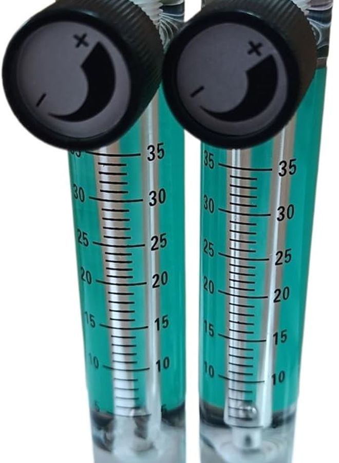 Brass Acrylic Gas Air Oxygen Flow Meter Indicator With Valve 0 5L Per Min 93mm - Image 2