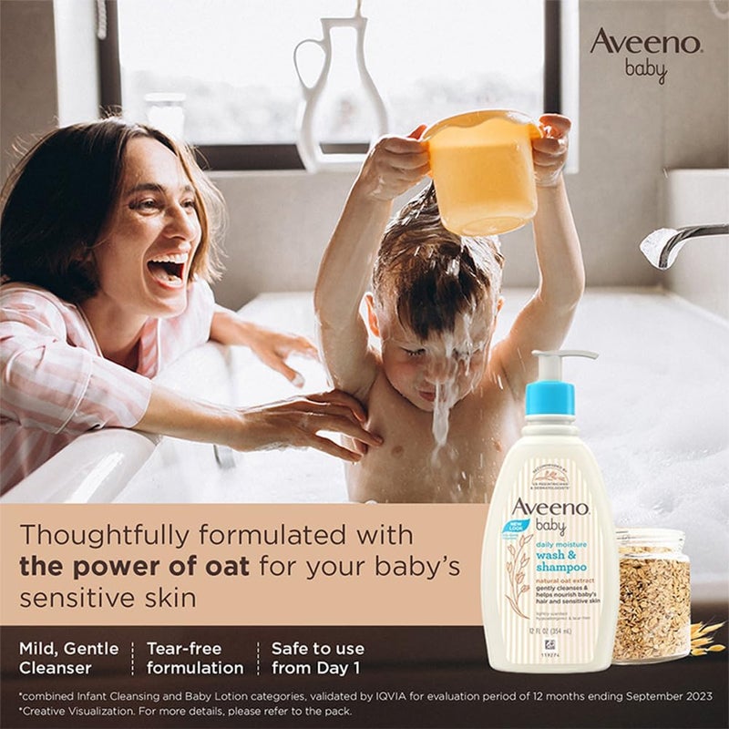 Aveeno Baby Gift Pack: Daily Moisturizing Bath (354 ml) & Lotion (227g) with Basket and Towel | Natural Oat Extract | US #1 Pediatrician Recommended, Hypoallergenic | Soothes, Hydrates, and Protects Baby’s Sensitive Skin - Image 4