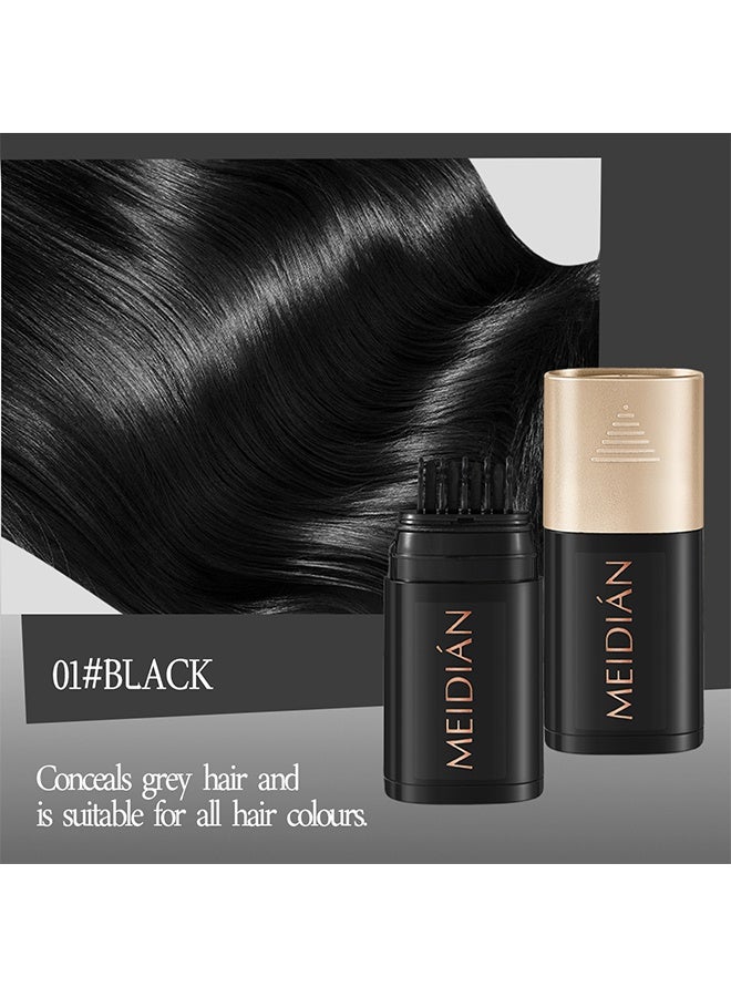 Meidián White Hair Covering Pen, Root Touch Up, Instantly Hairline Shadow Gray Touch-up Cover Up, Multi-Functional Quick Covering Gray Hair& Beard,Long-Lasting Waterproof Temporary Touchup Stick 01#BLACK - Image 2