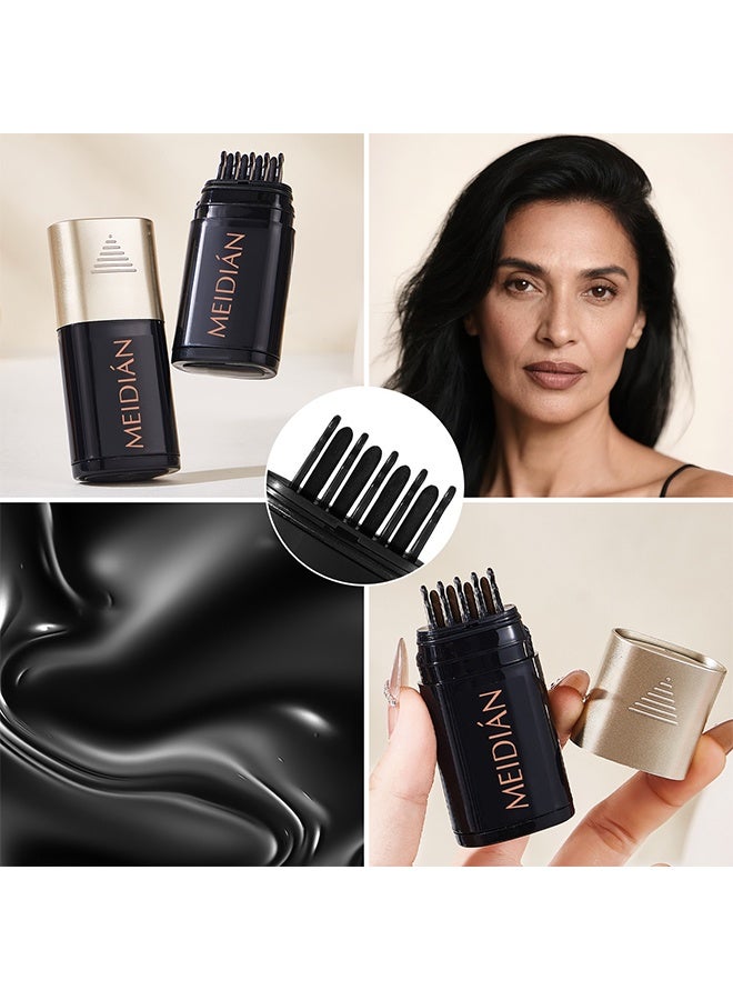Meidián White Hair Covering Pen, Root Touch Up, Instantly Hairline Shadow Gray Touch-up Cover Up, Multi-Functional Quick Covering Gray Hair& Beard,Long-Lasting Waterproof Temporary Touchup Stick 01#BLACK - Image 4
