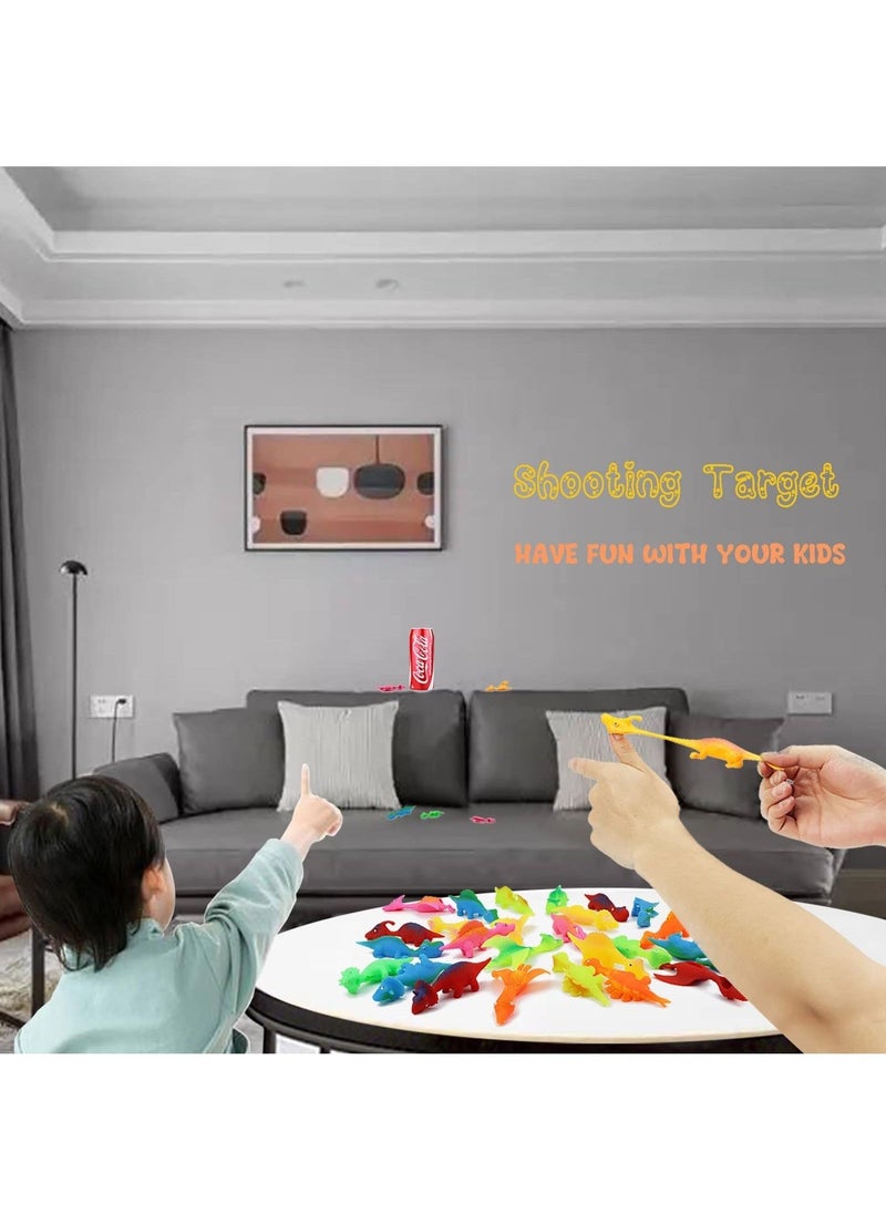 30 Pcs Slingshot Dinosaur Finger Toys, Catapult Toys Cute Shapes MultiColors Stretchy for Flying Games Birthdays and Party Favors - Image 4