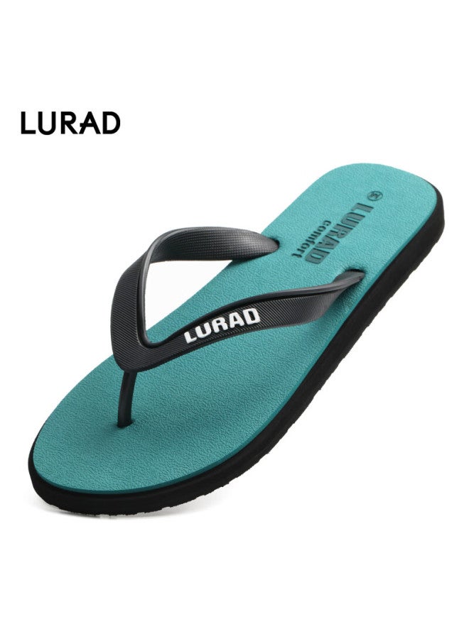 Lurad Men's Flip-flops, Fashionable And Durable Beach Sandals, Green, Size 41-42 - Image 2