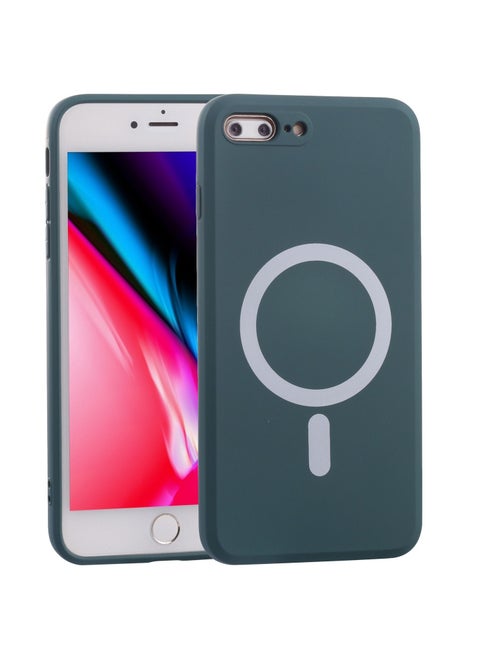 Silicone back cover MagSafe compatible with iPhone 7 and 8 Green