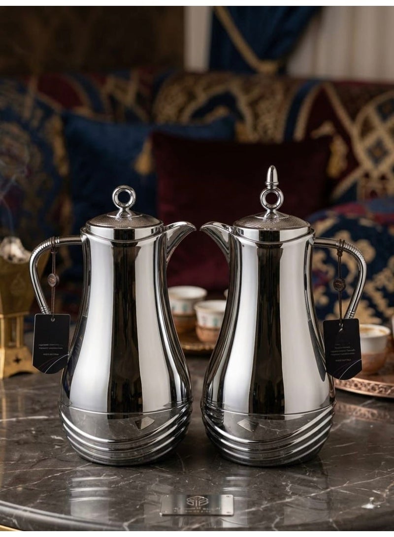 Luxury silver thermos set – elegant table design - Image 3