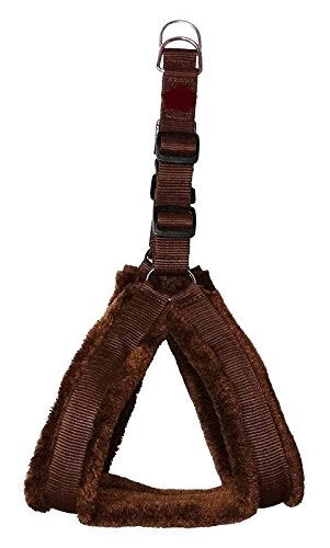 Skora Nylon Dog Harness with Fur 1.25 inch Large - Brown (Chest Size : 28-34) - Image 2