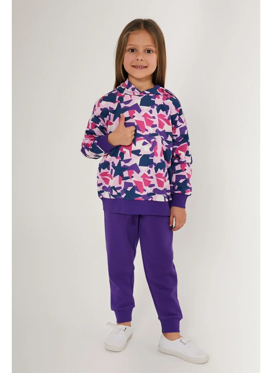 RolyPoly Stars Purple Girls' Tracksuit Set