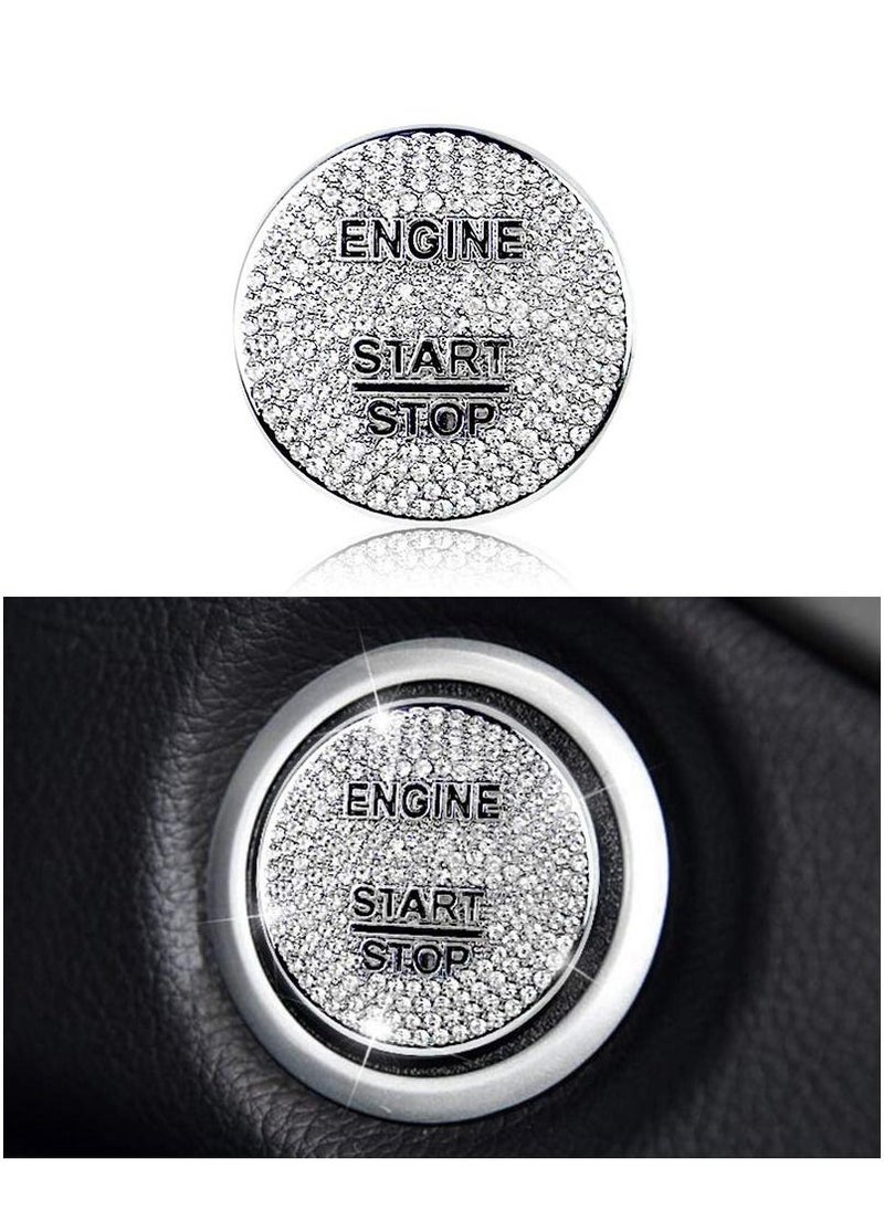 Y&D Suitable for Mercedes-Benz Interior Accessories Bling Engine Start Stop Button Cover Ignition Cap Metal Decal Sticker C E S M CLA CLS GLA GLC GLE GLK GLS Class  - Image 1