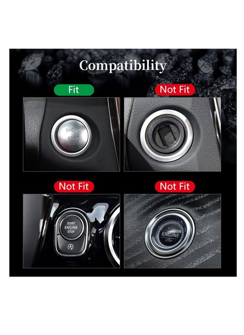 Y&D Suitable for Mercedes-Benz Interior Accessories Bling Engine Start Stop Button Cover Ignition Cap Metal Decal Sticker C E S M CLA CLS GLA GLC GLE GLK GLS Class  - Image 2
