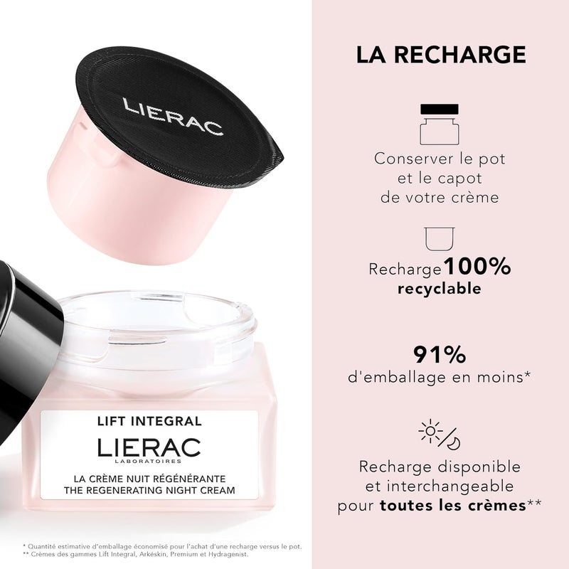 Lierac كريم الليل لييراك ليفت إنتيجرال إعادة تعبئة 50 مل - مرطب متجدد مع حمض الهيالورونيك - Image 5