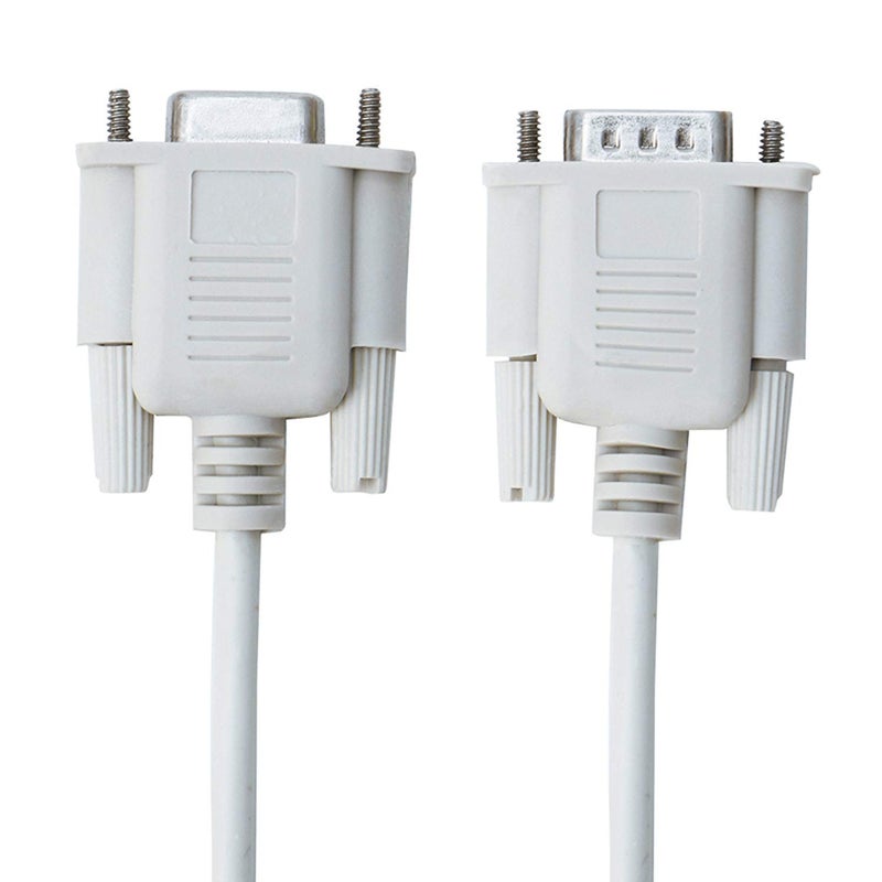 ANDTRONICS كابل تمديد تسلسلي 9 دبابيس ذكر إلى أنثى DB9 RS232 - 1.5م 4.5قدم - لون أبيض - Image 4