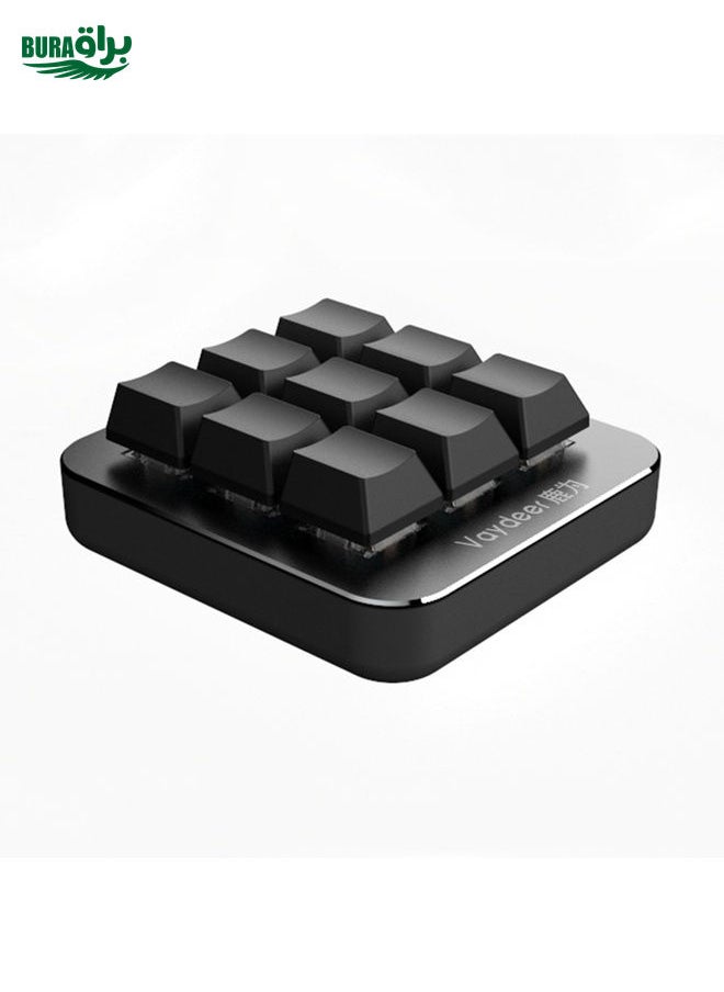 BURAQ - Vaydeer JP1011 9-Keys Mechanical Keyboard Mini Portable Custom Keyboard, Cable Length: 1m - Image 1