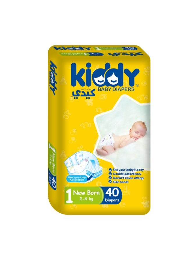 Kiddy - Baby Diapers New born (size 1) 40 diapers - Image 1