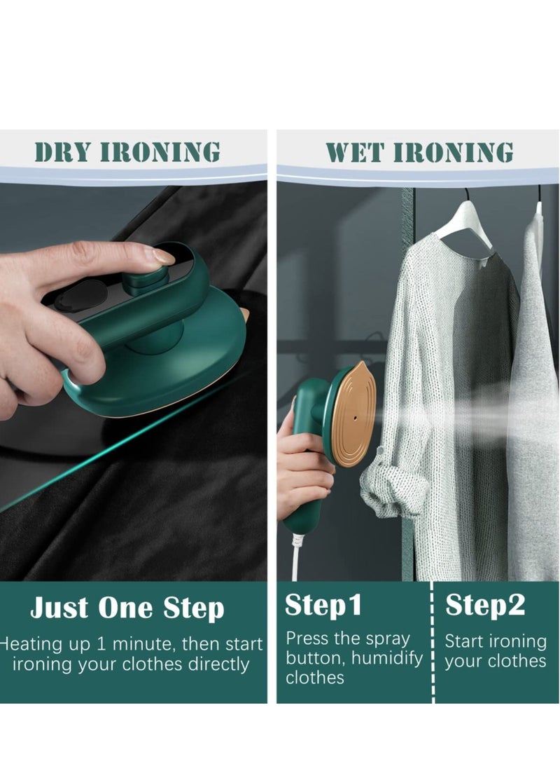 Excefore Portable Travel Steam Iron, Multifunction Micro Steam Iron Support Dry and Wet Ironing, Suitable for Home Travel College - Image 2