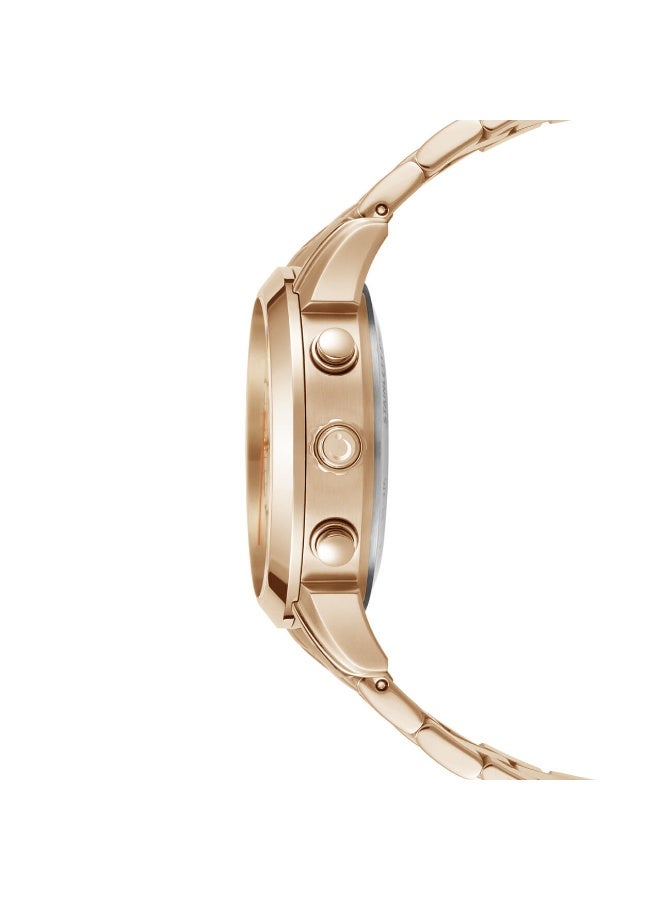 الفجر ساعة رجالية فاخرة تعرض التوقيت المزدوج (تناظري - رقمي) مع التاريخ وأوقات الصلاة. تاج متعدد الوظائف. علبة من الفولاذ المقاوم للصدأ. زجاج من الياقوت وسوار من الجلد الأصلي. يتوفر ميناء وشاشة LCD. - Image 3