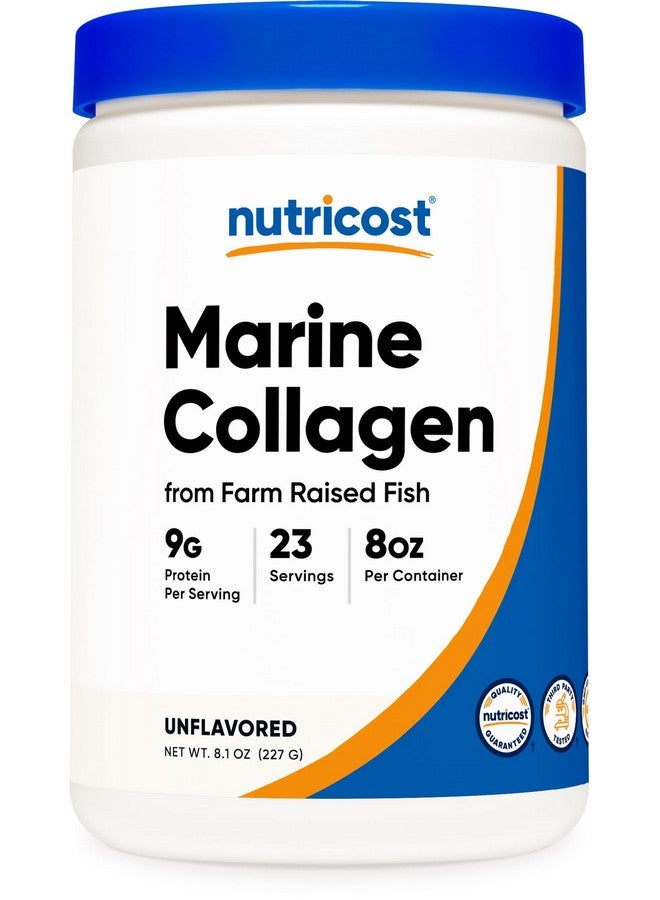 مسحوق الكولاجين البحري Nutricost من الأسماك ذات المصادر المستدامة (8 أونصة) - 23 وجبة، 9 جرام بروتين لكل وجبة، غير معدل وراثيًا، متوافق مع ممارسات التصنيع الجيدة (GMP) - Image 1