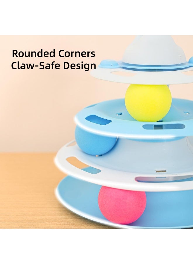 العاب قطط - العاب قطط تفاعلية ألغاز للقطط المنزلية، برج قطط مع عصي لعب ومسار كرات - Image 4