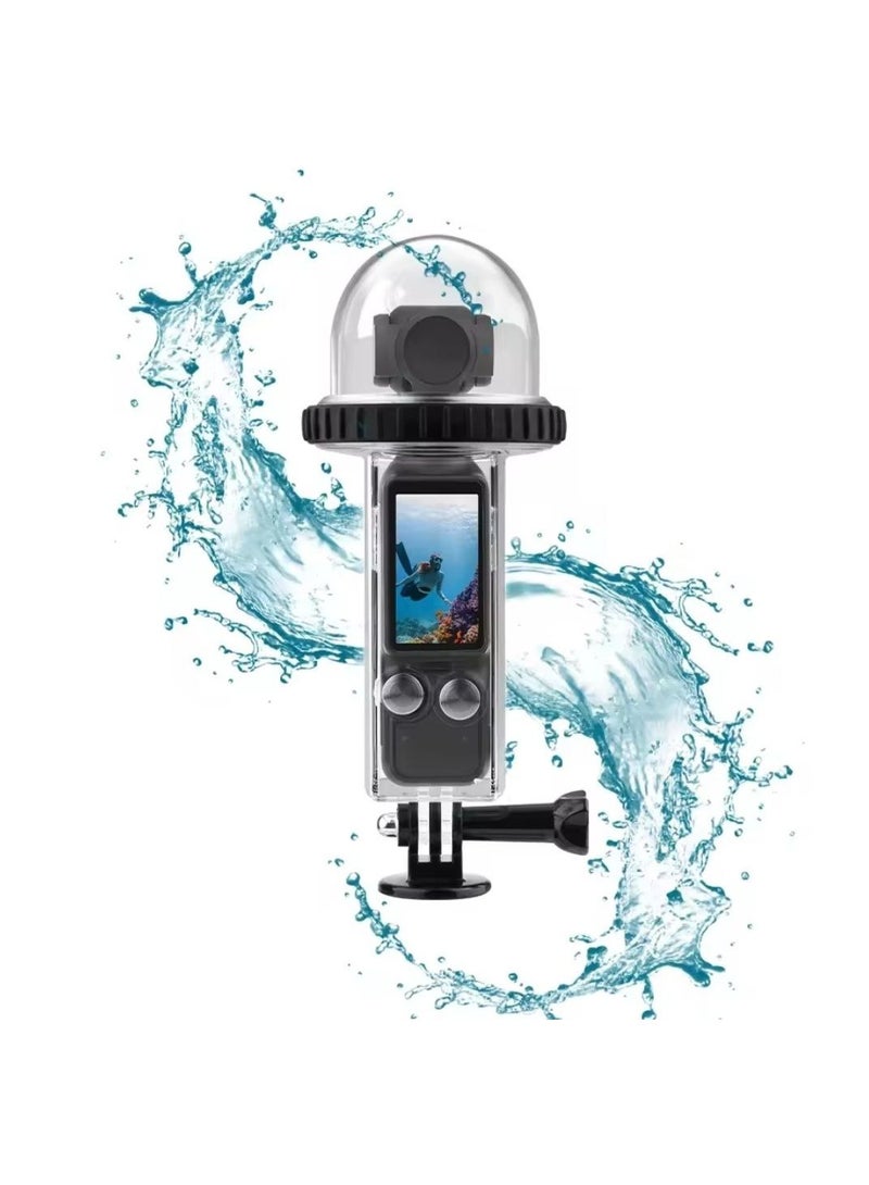 The Pocket 3 (OSMO Pocket 3) diving case is waterproof up to 40 meters. It features a shatterproof, waterproof protective case with a sink-proof tripod to safeguard your camera during deep dives. - Image 1