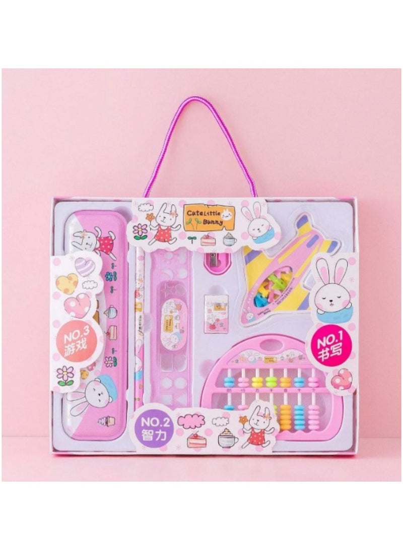 Pink Cute Little Bunny Stationery Kit for Kids