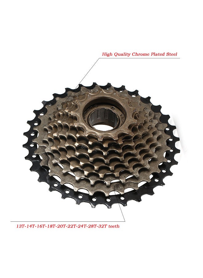 Generic Threaded Steel 9 Speed 13-32T Freewheel Gear Flywheel Bicycle Parts Bike Freewheel Replacement Parts  - Image 4