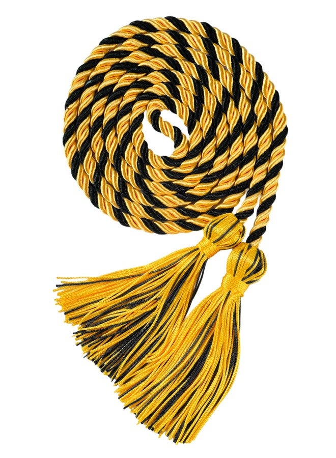 UIALECG Graduation Honor Cords, 68" Long (Black/Gold) - Image 1